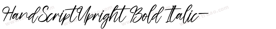 HandScriptUpright Bold Italic字体转换